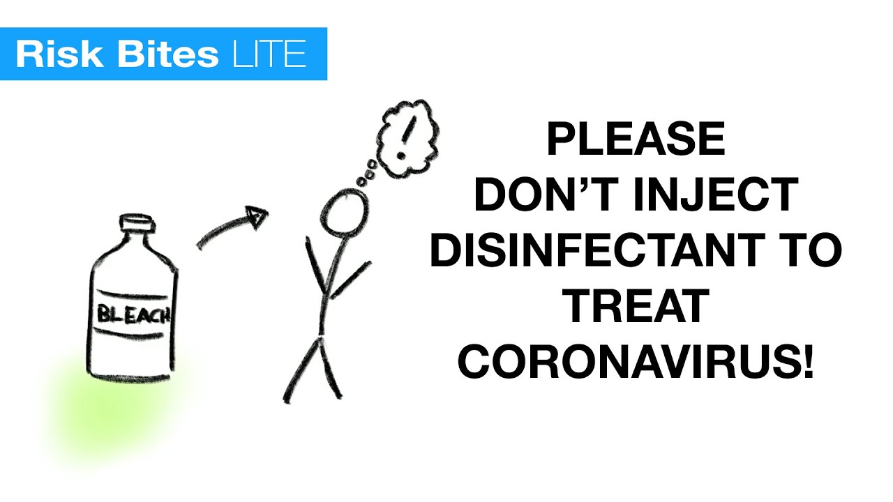 Don’t treat coronavirus by injecting disinfectant – it could kill you!