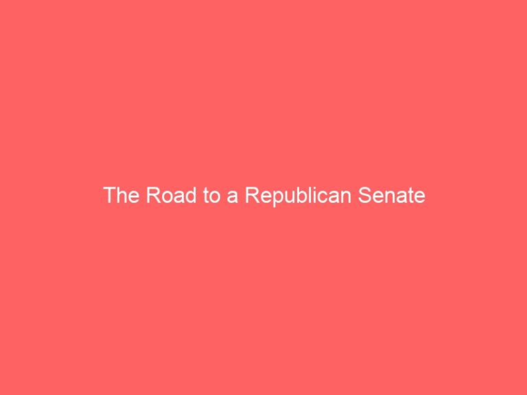 The Road to a Republican Senate